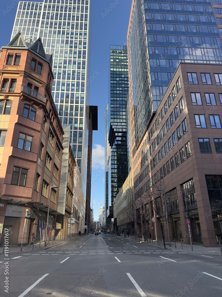 Fototapeta premium city skyscrapers in Frankfurt am Main