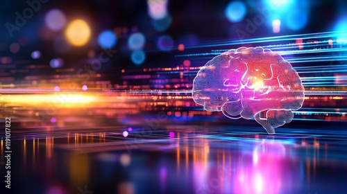 Powerful depiction of machine learning improving healthcare, showing an AI system analyzing medical scans to provide diagnostics, enhancing accuracy, speed, and efficiency in medical decision-making a