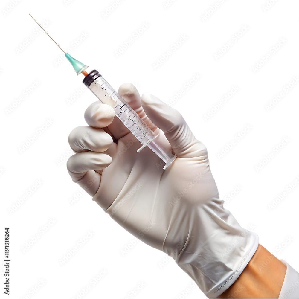 hand with syringe hand with syringe