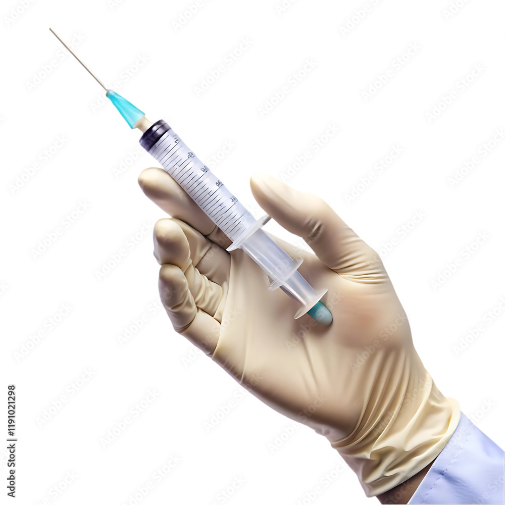 hand with syringe hand with syringe