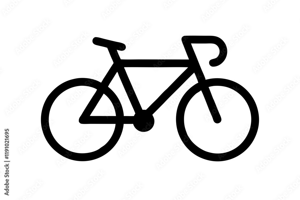 Minimalist Bicycle Icon Vector Illustration - Modern Design for Graphics Minimalist Bicycle Icon Vector Illustration - Modern Design for Graphics