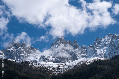 Mont Blanc Range Chamonix France photo