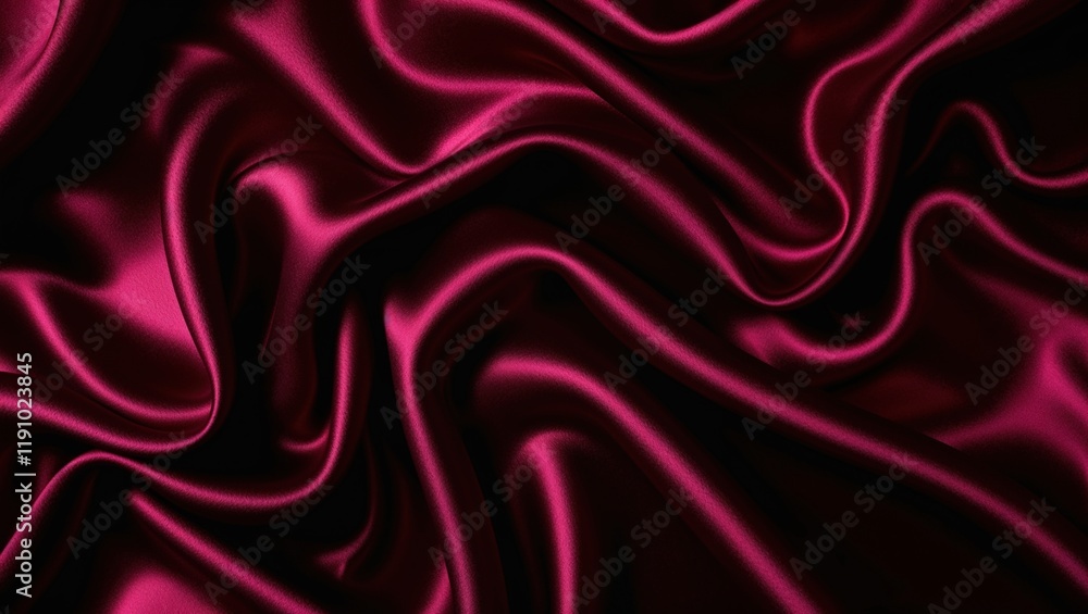 Fototapeta premium Rich Burgundy Silk Drape in Elegant Deep Red Shade