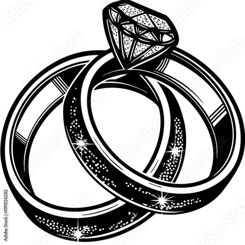 Elegant Wedding Card Vector Art
