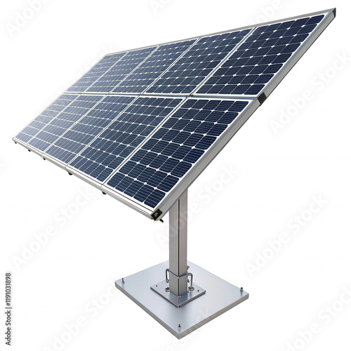 Solar Panel on Stand for Clean Energy Generation