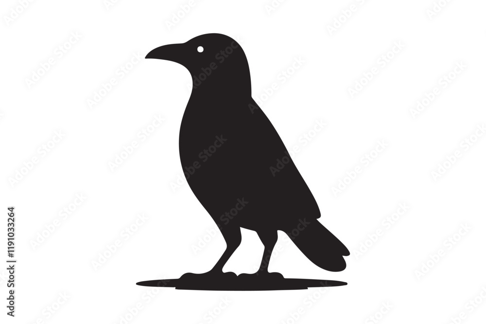 Fototapeta premium Crow vector silhouette artwork 