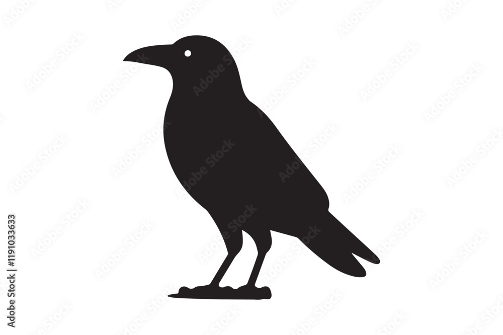 Fototapeta premium Crow vector silhouette artwork 