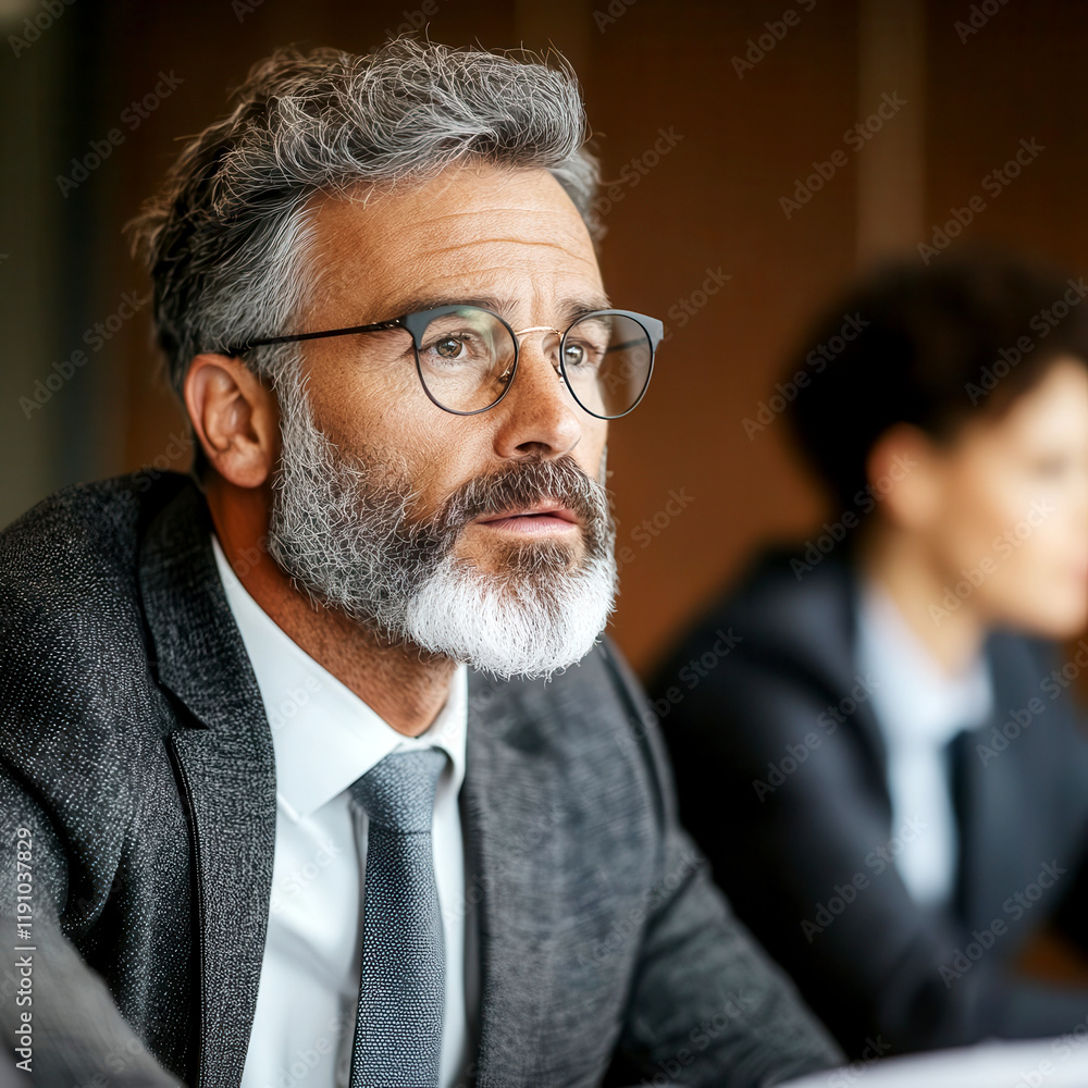 Diverse group of executives in a boardroom, serious discussion over business documents, professional attire, shareholder decision-making, teamwork Diverse group of executives in a boardroom, serious discussion over business documents, professional attire, shareholder decision-making, teamwork