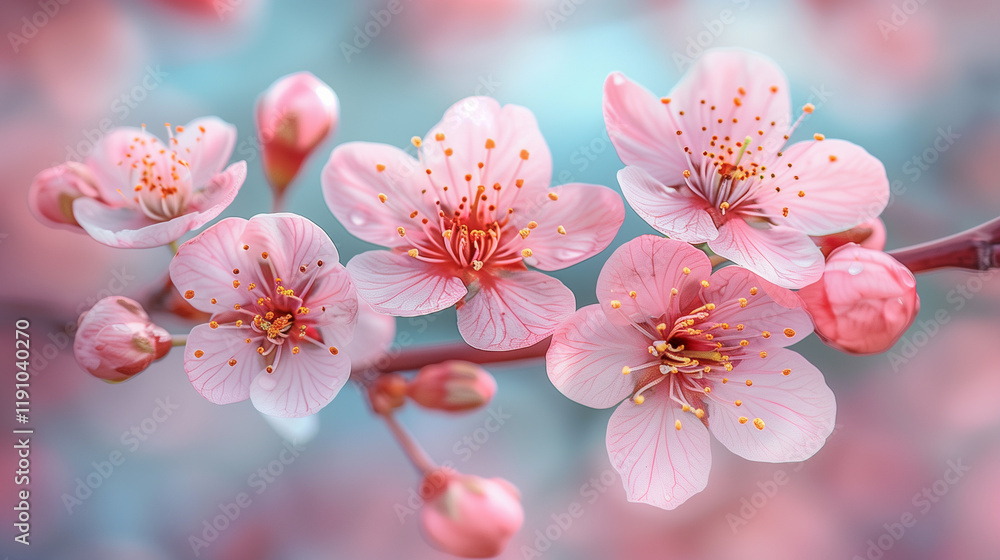Delicate Pink Cherry Blossoms in Full Bloom.. Delicate Pink Cherry Blossoms in Full Bloom..