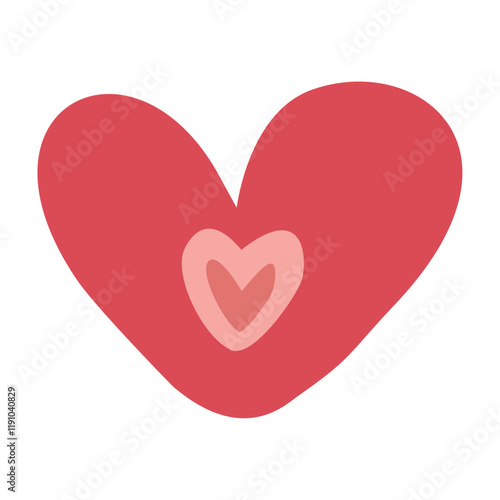 Abstract heart, colored, children's, cartoon,