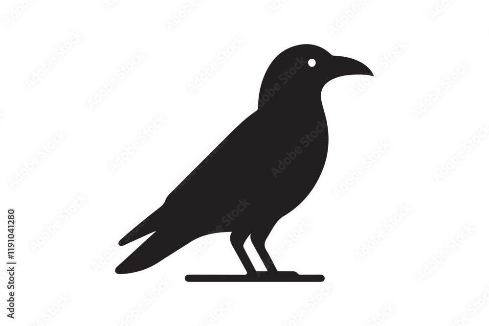 Fototapeta premium Crow vector silhouette artwork 