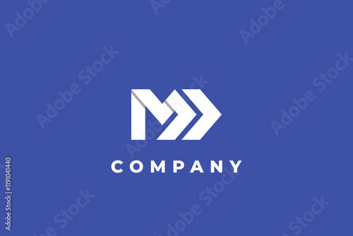 letter m a x arrow monogram modern business logo