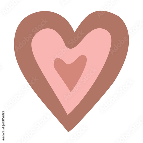 Abstract heart, colored, children's, cartoon,