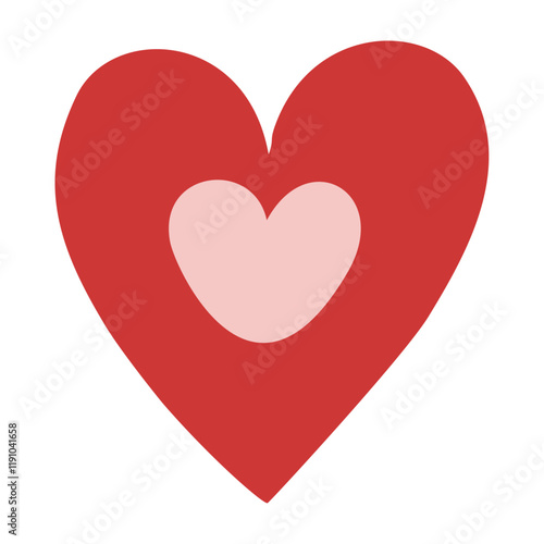 Abstract heart, colored, children's, cartoon,