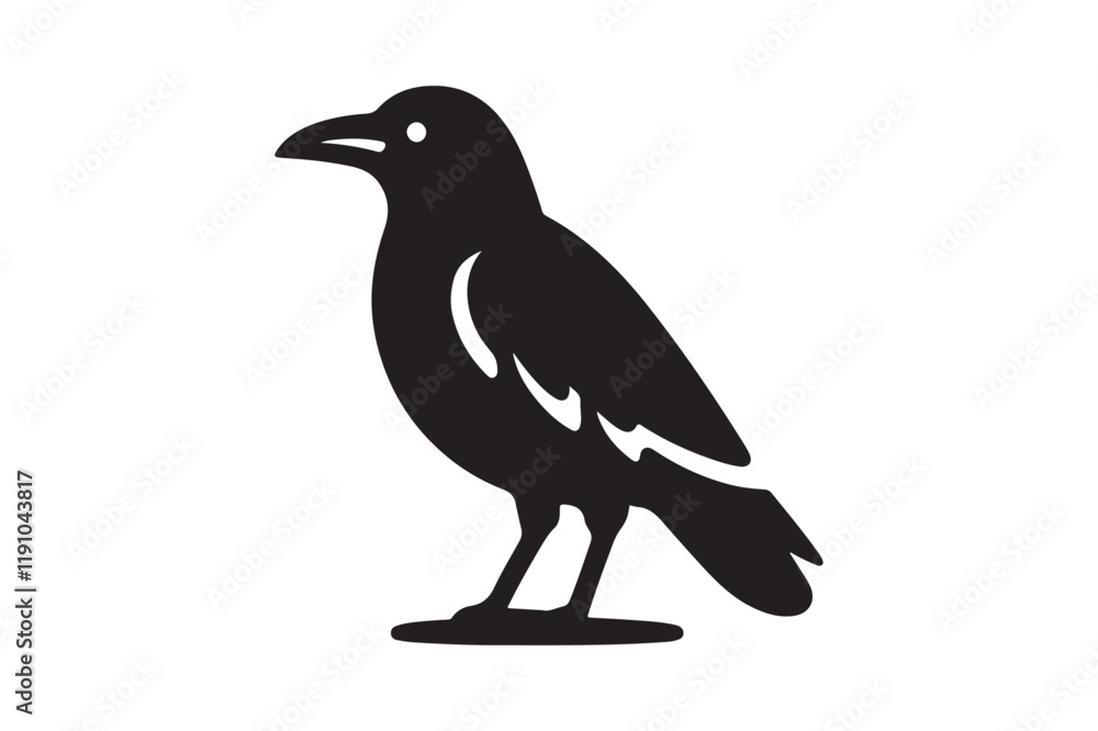 Fototapeta premium Crow vector silhouette artwork 