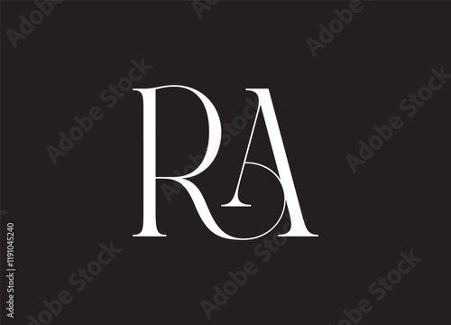 RA letter logo modern design
