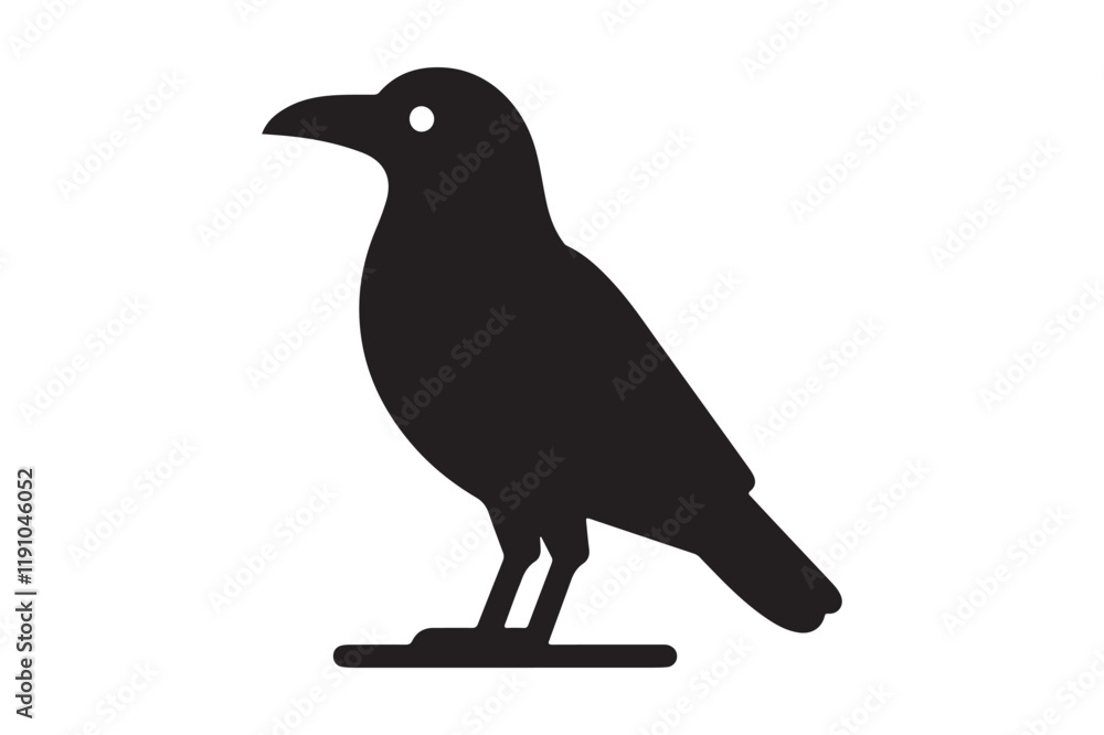Fototapeta premium Crow vector silhouette artwork 