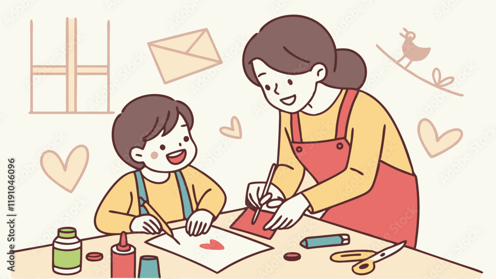 Craft Time: Mother and Child Creating Together. Perfect for: Art Classes, Rainy Days, Home Activities Craft Time: Mother and Child Creating Together. Perfect for: Art Classes, Rainy Days, Home Activities