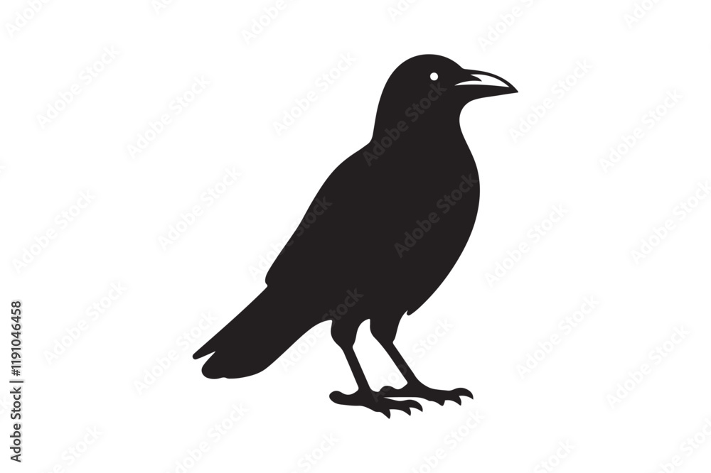 Obraz premium Crow vector silhouette artwork 