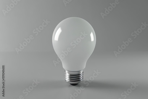 White bulb isolated with coppy space photo