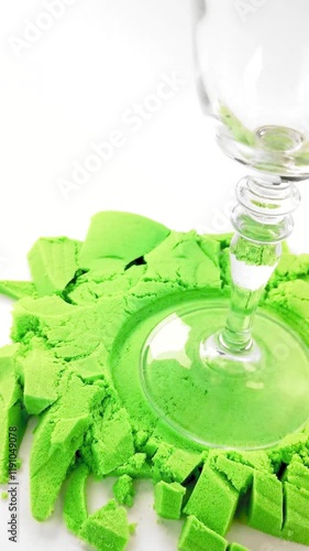 Very Satisfying and Relaxing Kinetic Sand ASMR video. Cutting anti stress macro close up colorful Kinetic Sand with a Knife. ASMR sounds.