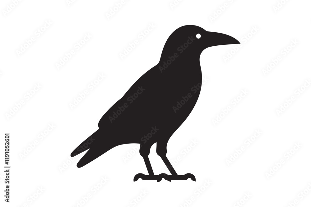 Fototapeta premium Crow vector silhouette artwork 