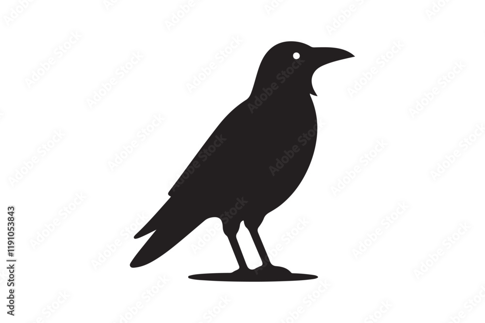 Fototapeta premium Crow vector silhouette artwork 