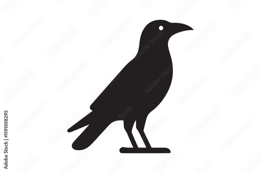 Fototapeta premium Crow vector silhouette artwork 