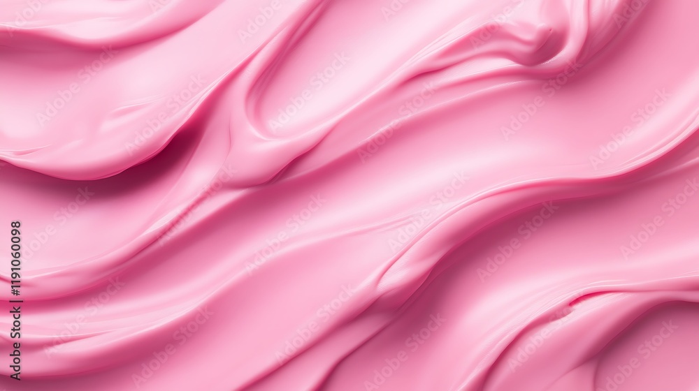 Fototapeta premium Pink Cream Swirls Smooth Texture Background