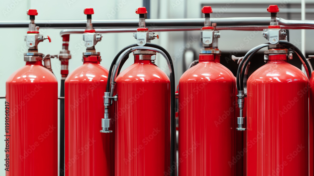 Large CO2 fire extinguisher system in some power plant Large CO2 fire extinguisher system in some power plant