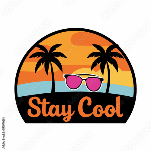 Sticker design of Stay Cool