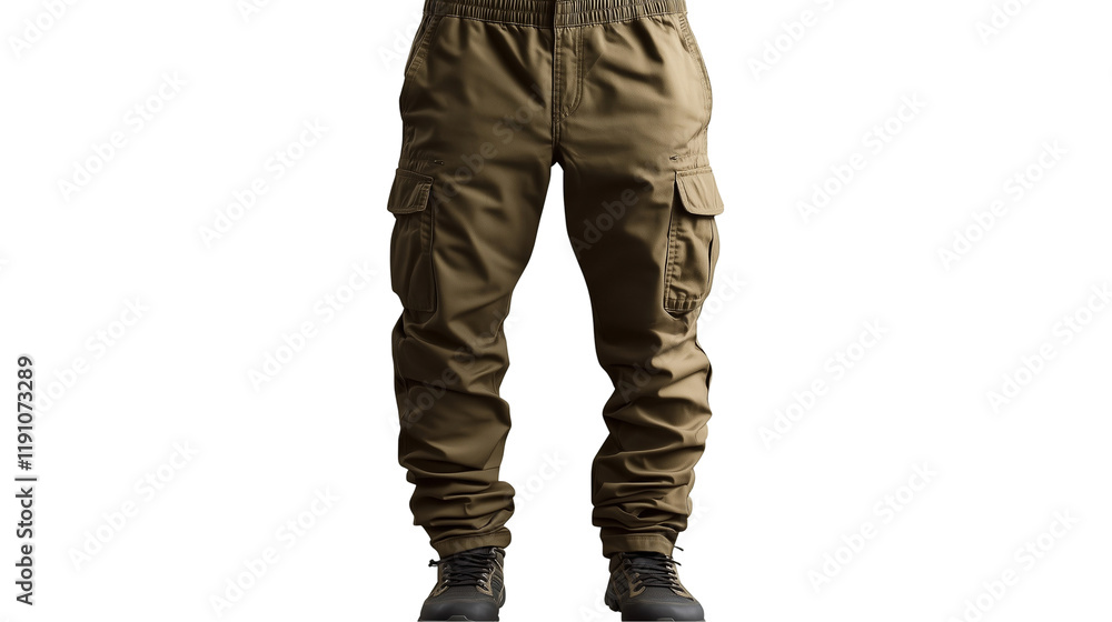 Cargo pants for men casual comfortable durable isolated on transparent background Cargo pants for men casual comfortable durable isolated on transparent background