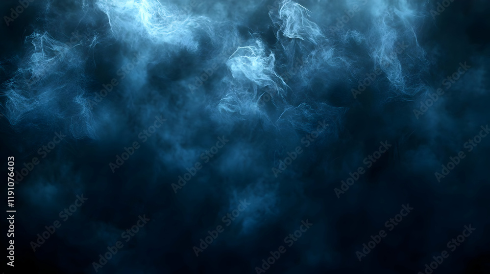 Abstract Background with Blue Smoke Swirls Abstract Background with Blue Smoke Swirls