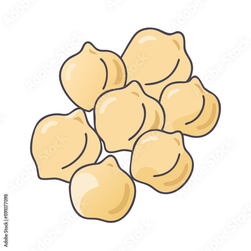 chickpeas vector icon, chickpeas vector illustration - simple illustration of chickpeas, perfect for logos and iconschickpeas 