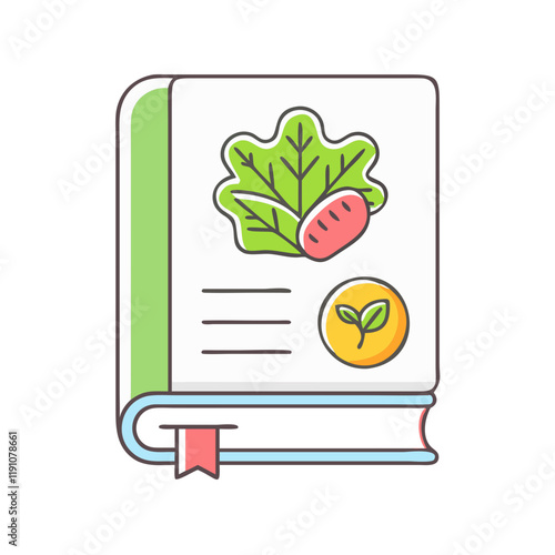 vegetarian cookbook vector icon, vegetarian cookbook vector illustration - simple illustration of vegetarian cookbook, perfect for logos and iconsvegetarian cookbook 