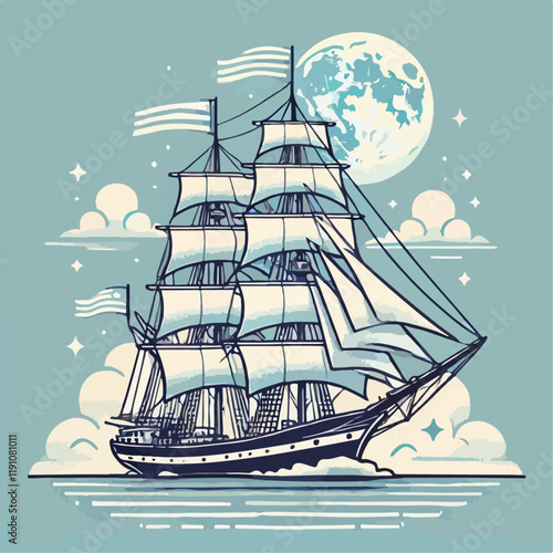 ship on the sea