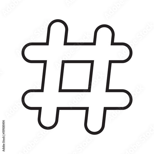 Hastag icon vector. Tag icon symbol illustration on white background
