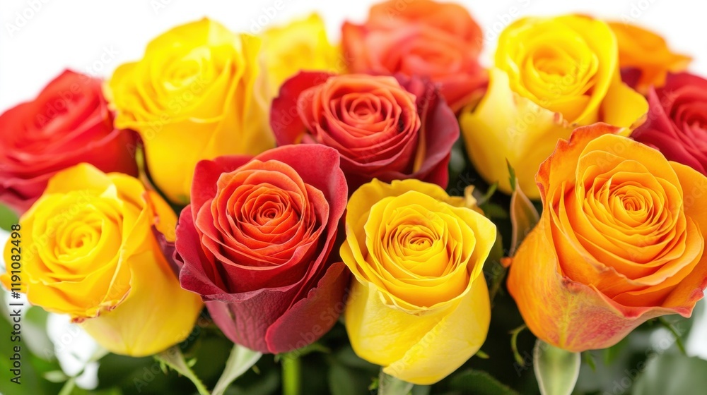 Vibrant Red and Yellow Roses in a Beautiful Floral Arrangement Vibrant Red and Yellow Roses in a Beautiful Floral Arrangement
