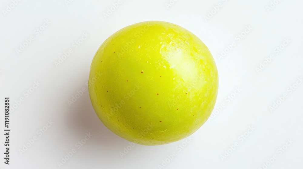 Fresh Whole Green Apple on a Clean White Surface for Healthy Eating Fresh Whole Green Apple on a Clean White Surface for Healthy Eating