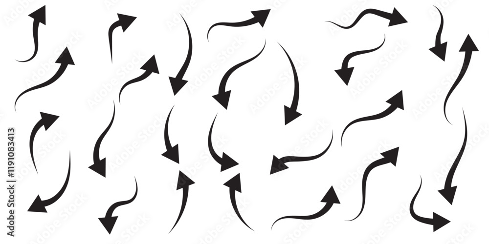 Hand drawn arrows, vector eps10 illustration. Hand drawn arrows, vector eps10 illustration.