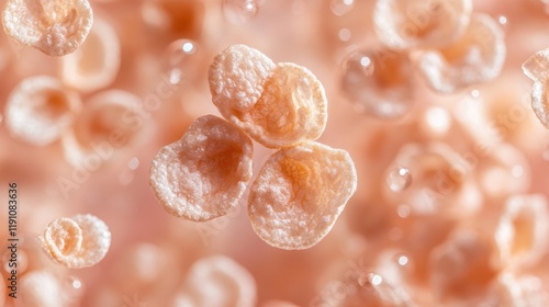 Close-Up of Soft Pink Dried Seeds with Delicate Textures and Patterns