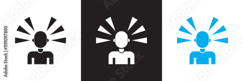 social pressure icon. isolated on white and black background. vector illustration. EPS 10