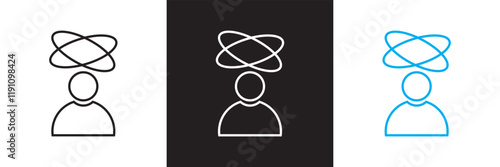 social pressure line icon. isolated on white and black background. vector illustration. EPS 10