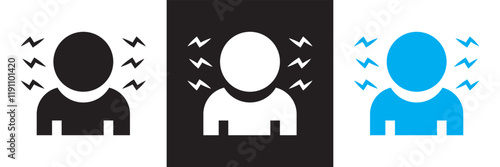 social pressure icon. isolated on white and black background. vector illustration. EPS 10