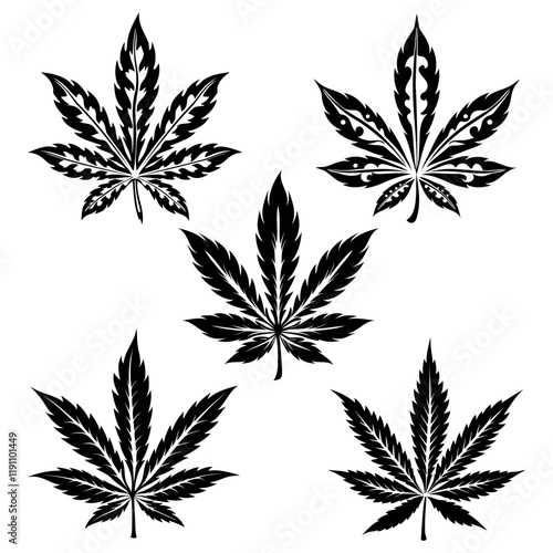 
marijuana leaf icons