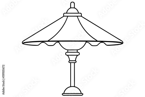 Stylish Lamp Isolated on a Bright White Background