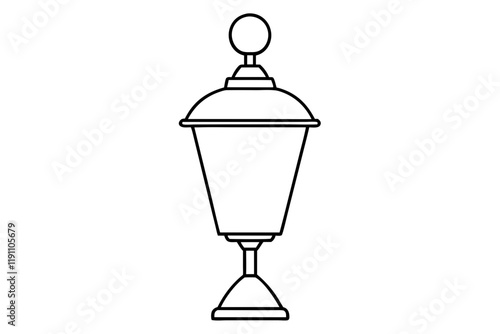 Stylish Lamp Isolated on a Bright White Background