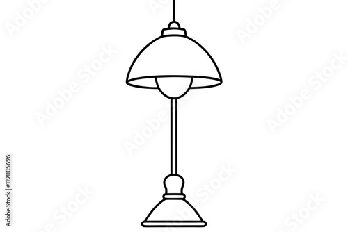 Elegant Lamp Isolated on a Crisp White Background