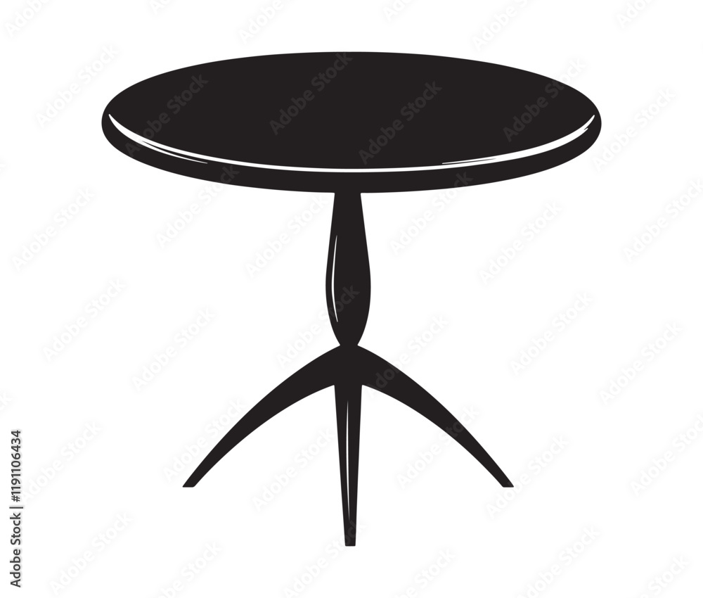 Antique round table isolated on white Antique round table isolated on white