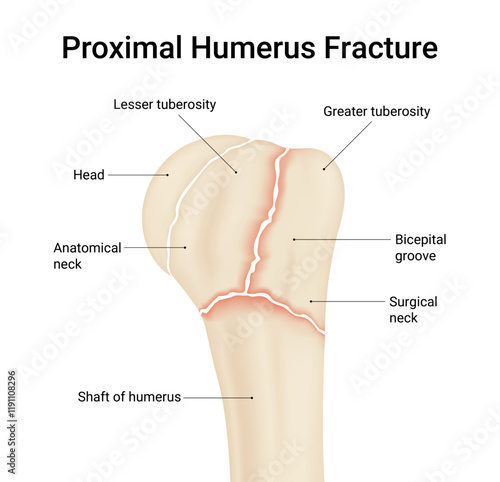 Diagram of Proximal Humerus Fracture